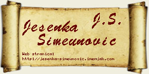 Jesenka Simeunović vizit kartica